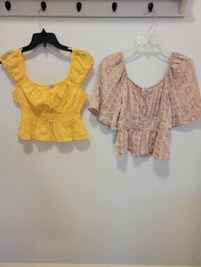Yellow And Pink Crop Top Bundle